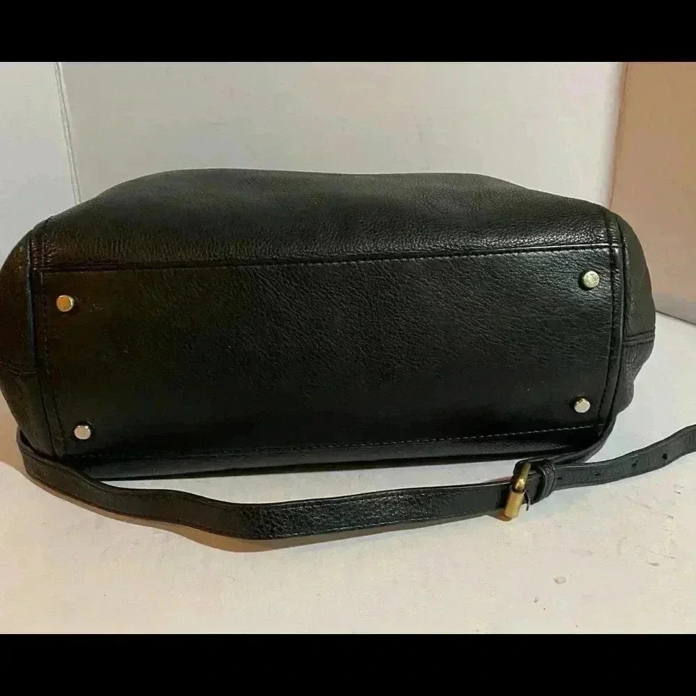 Kate spade black leather satchel handbag
